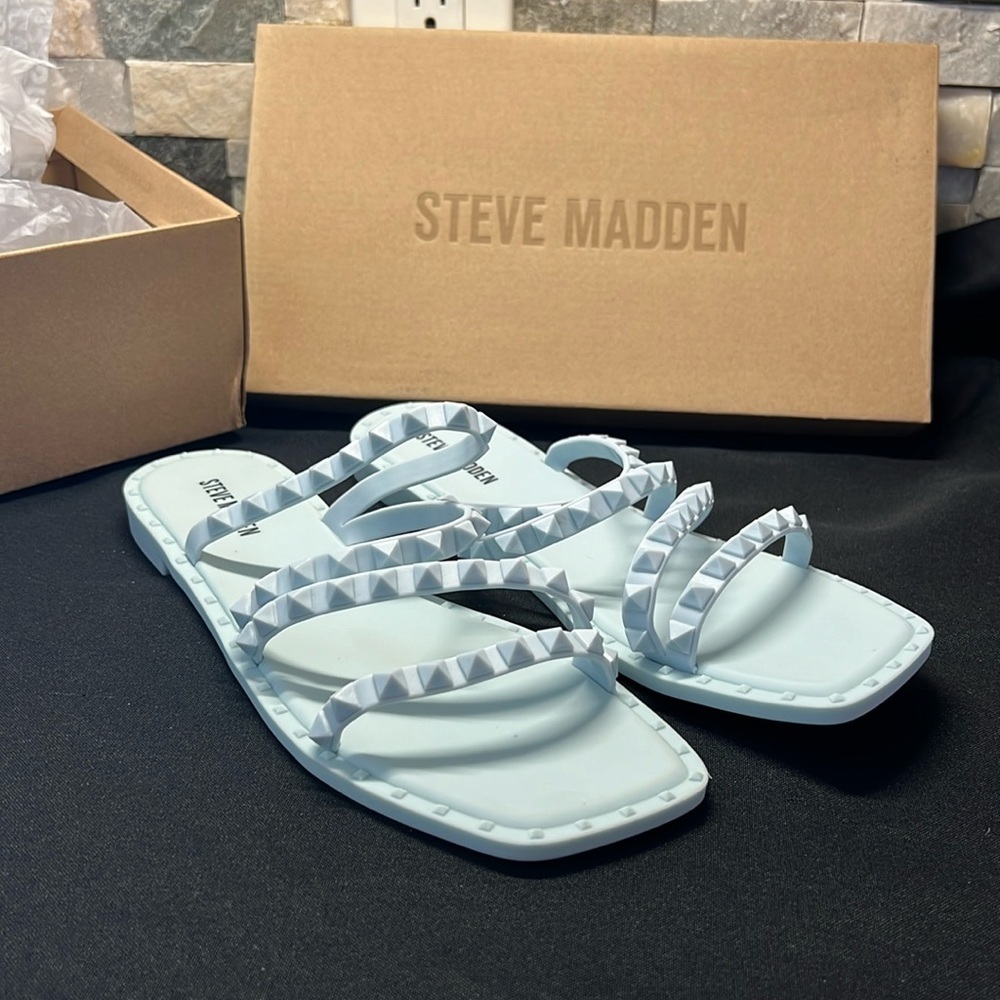 Steve Madden Skylar baby blue sandals 9